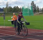 Tuula sprinttikisan maalissa.
Kuva: Ulla Yrjölä