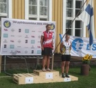 Pyöräsuunnistuksen sprintin D45-sarjan Suomen mestari, pronssia KooVee:n Elo Saue 