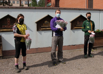 PreO:n tarkimmat vas. 3. Pinja Mäkinen, 1. Antti Rusanen ja 3. Vesa Mäkinen. Kuva EJ  / Riikka Pitkäjärvi