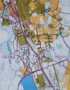 Sprinttikartan tiheää uraverkostoa