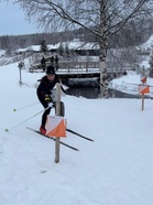 Ulla viimeisen kisapäivän viimeisellä rastilla (Kuva: Teija Koskelainen)