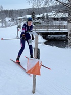 Tuula viimeisen kisapäivän viimeisellä rastilla (Kuva: Teija Koskelainen)