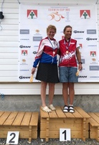 Kirsi Arvela (vas.) ja Ulla Yrjölä N50 sarjan pitkän matkan kärki. 