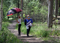 Tempo 6. asemalla takkuussuunnistuksen lajipäällikkö Anna Jacobson. Kuva EJ